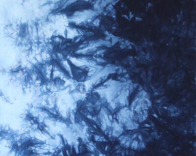 Denim blue ombre quilt cotton, half yard gradient