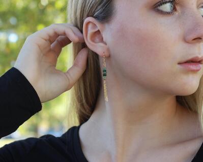 Dainty Emerald Earrings