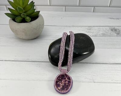 Purple Variscite Pendant Necklace