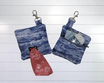 Veri Peri Dog poop bag holder, Periwinkle swirls waste bag dispenser, Great dog walker gift idea