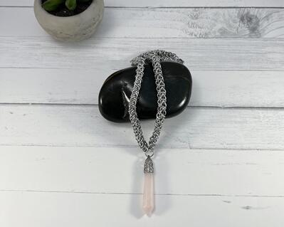 Rose Quartz Pendant Necklace
