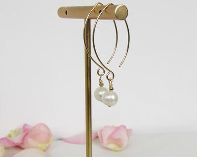 Pearl Dangle Earrings in Gold Filled and Sterling Silver
