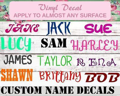 personalized name decals