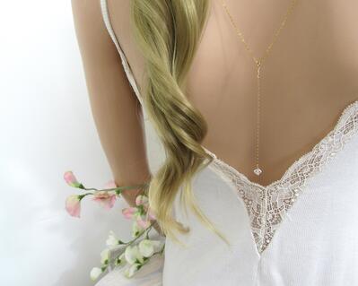Herkimer Diamond Wedding Backdrop Necklace