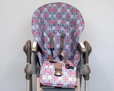 pink and blue replacement highchair pad
