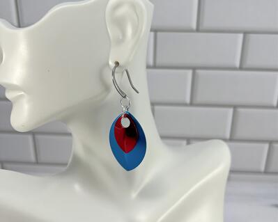Red and Blue Earrings