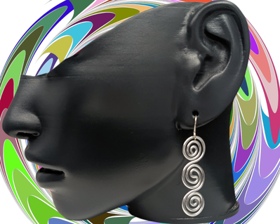Triple spiral Earrings by Bendi's