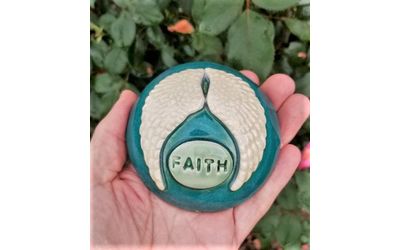 Spirit Rattle with Angel Wings & Faith Spirit Rattle with Angel Wings & Faith