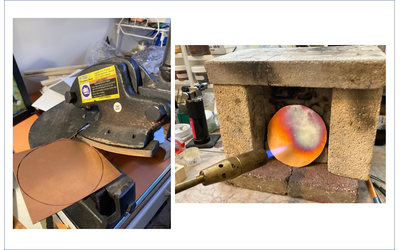 Cutting and annealing (softening) copper