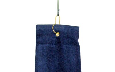 Grommet for hanging the towel on golf bag.