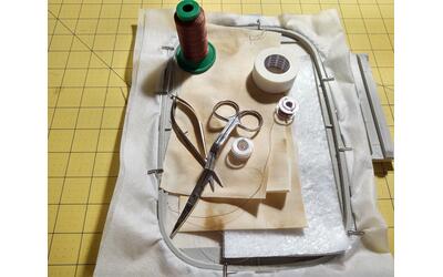 hoop stabilizer, fabric choices and threads