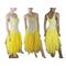 Bright yellow and white lace up bridesmaids dress, part of the rainbow collection. Large size.