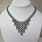 Chainmaille Waterfall Necklace and Earrings, Black