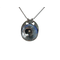 copper enamel pendant black hole with moonstone gemstone