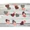 Set of 30 heart cutouts includes red with pink dots, pink with red dots, and grey with pink dots.