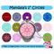1" Mandalas for bottlecaps and jewelry making