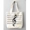 Measurements: 13.75 H x14.50 W, gusset 3.50”, and 18" handles, and waterproof liningand . Great bag at  % percent cotton canvas. Use for school, carrying music and other musical items, groceries, and more then we can think of.