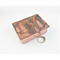 copper hinge lid box with ring for size comparison