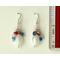 Red, white, and blue earrings, length