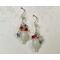 Red, white, and blue earrings with Swarovski crystal
