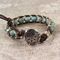 Western bracelet in brown leather with a silver star clasp