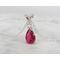Ruby and Moonstone Pendant in Sterling Silver