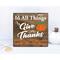 In All Things Give Thanks, Autumn Thanksgiving Sign