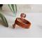 Copper wire wrapped three stone Labradorite Ring