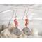 Gemini Zodiac Red Agate Sterling Silver Earrings