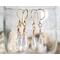 Crystal Spear Point Gold Sterling Silver Earrings