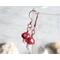 Glass Mushroom Red Amanita Copper Earrings