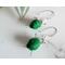 Green Knitting Needle Sterling Silver Earrings