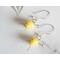 Yellow Knitting Needle Sterling Silver Earrings