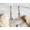 Blue Swarovski Crystal Fine Silver Snowflake Earrings