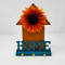 Home Key Sign Copper and Teal with orange sunflower