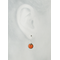 Tiny Tangerine Copper Enamel Dot Earrings