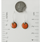 Orange Copper Enamel Petite Disc Earrings