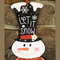 Snowman door hanger with let it snow hat