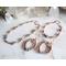 Wood and Magnesite Copper Jewelry Set