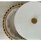 Pearl White Tortilla Warmer, Pancake Warmer, Tortillero with Gold hardware