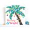Merry And Bright Tropical Christmas Palm Tree Sign
