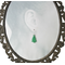 green copper enamel tree shaped dangle earrings 5/8" wide x 1-7/16" total length
