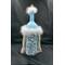 Full rear view of Light Blue and Grey Lady Gnome Wine Bottle Decoration with Winter Accents