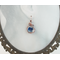 Handmade Royal Blue Enamel on Melted Copper Earrings