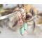 Jade Copper Bracelet and Earrings Jewelry Set