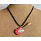 Red Guitar Polymer Clay Pendant