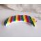 Rainbow Moon Polymer Clay Pendant