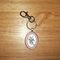 Cameo Pendant Keychain with Flowers, Blue or Pink