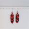Scalemaille Earrings - 5 Scales, Black, Red, Pink