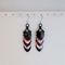 Scalemaille Earrings - 5 Scales, Black, Red, Pink